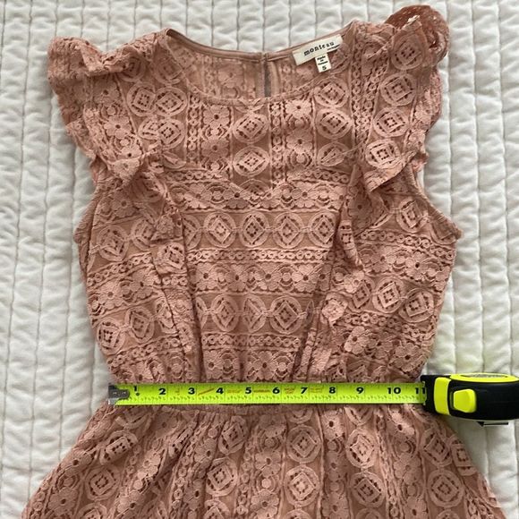Monteau Mauve Lace Sleeveless Dress Size Small - Picture 12 of 15